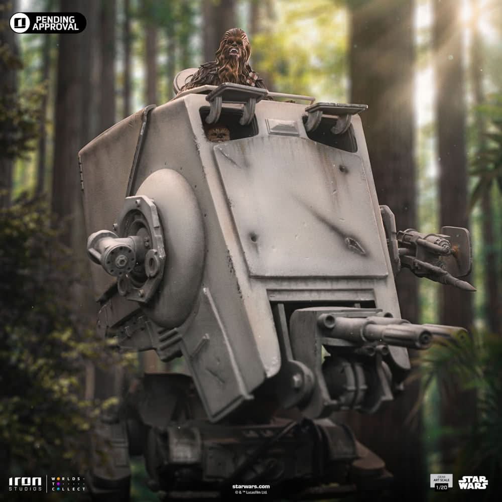 AT-ST and Chewbacca Statue - Star Wars - Demi Art Scale 1/20 - Iron Studios