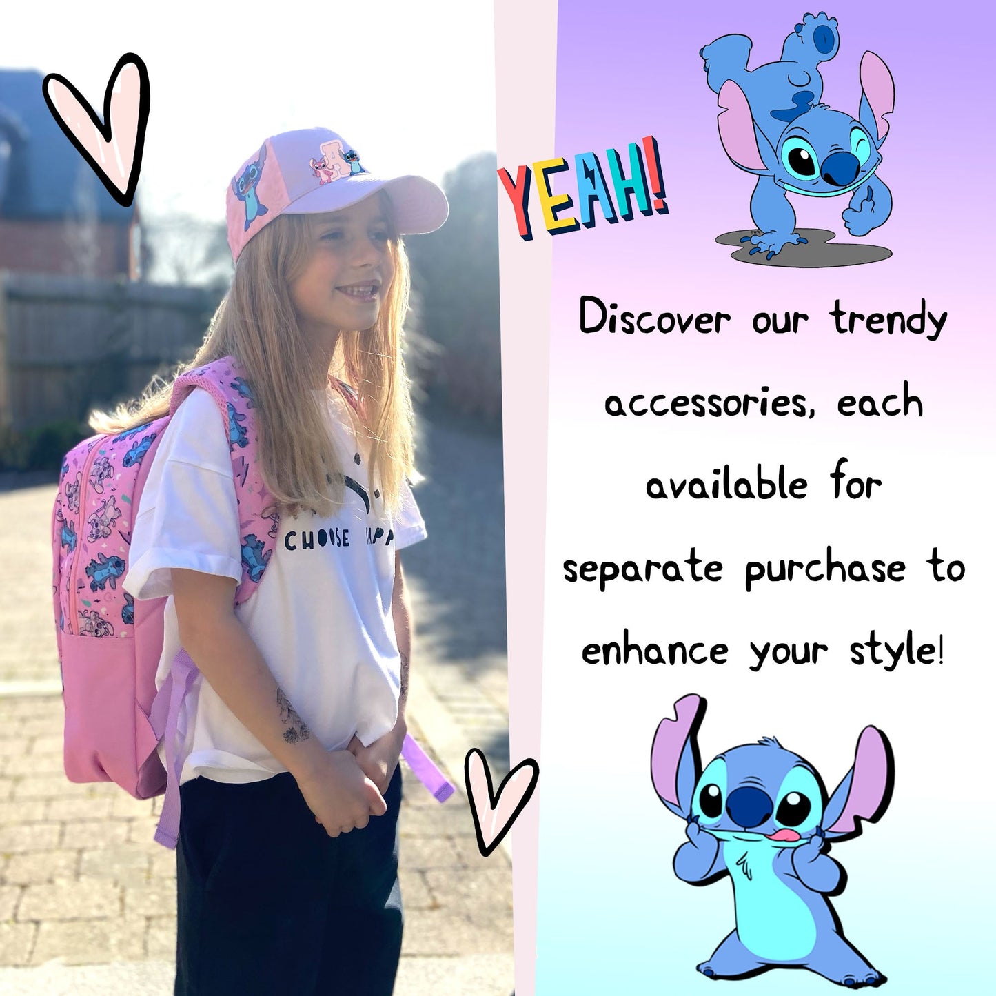 Disney Stitch and Lilo Sac à dos with Letter