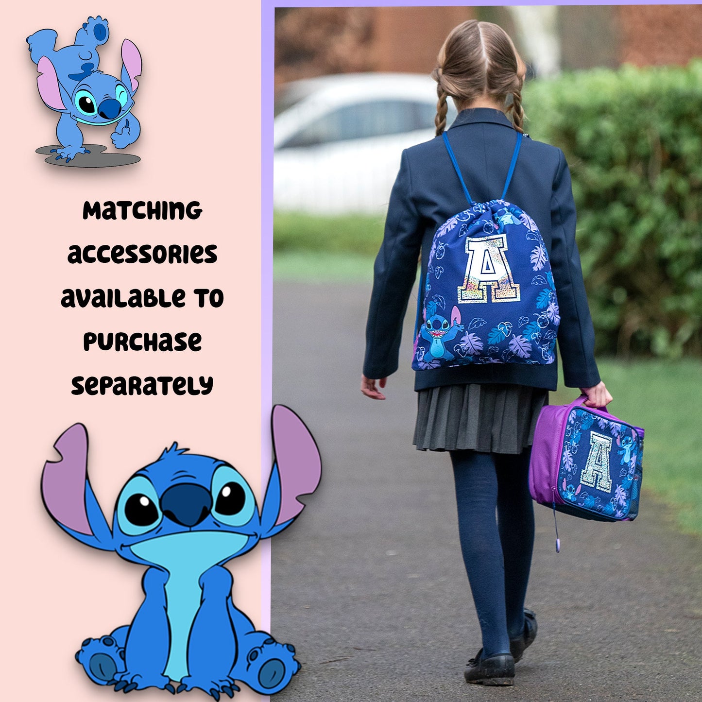 Personalized Drawstring Bags - Stitch