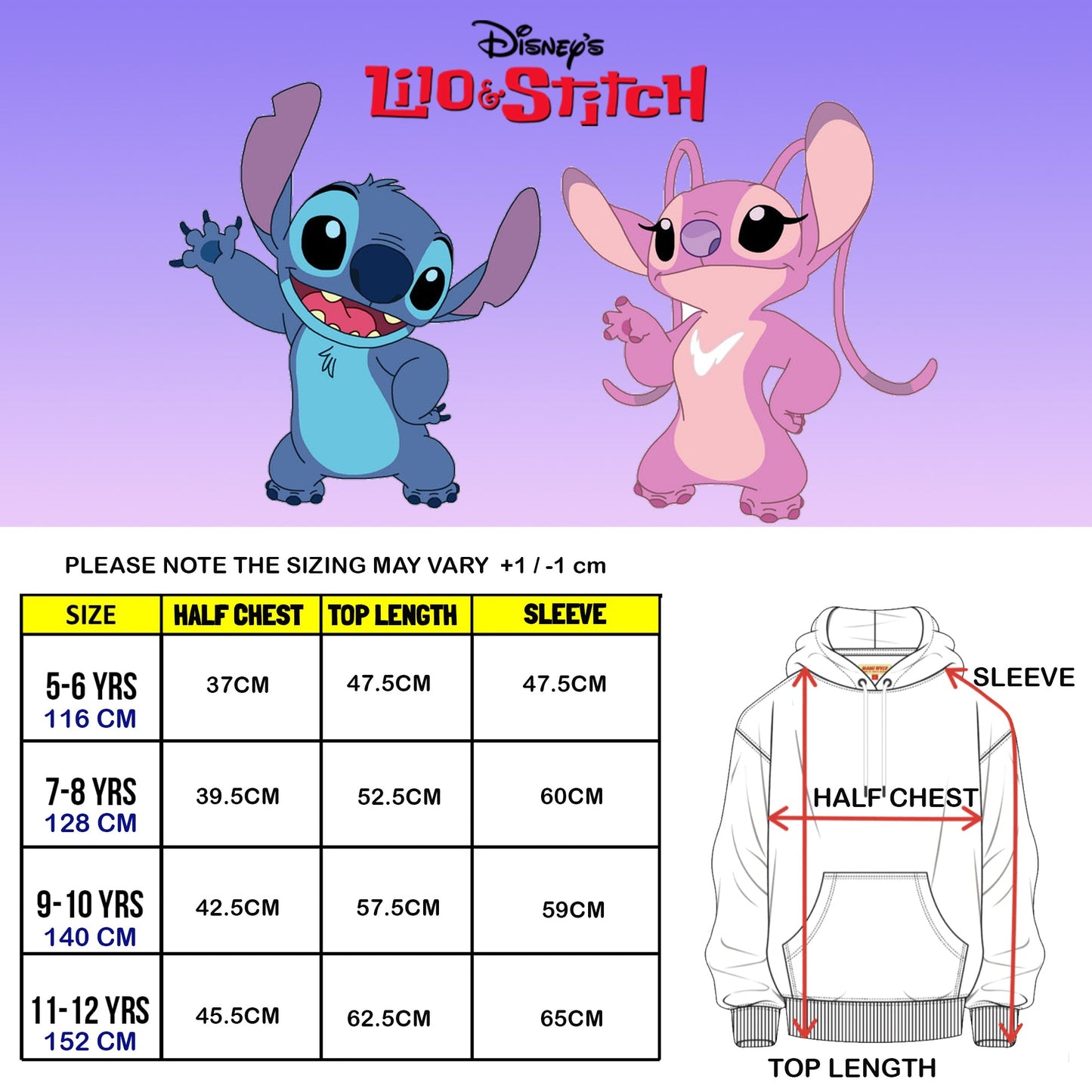 Disney Stitch Personalized Hoodie