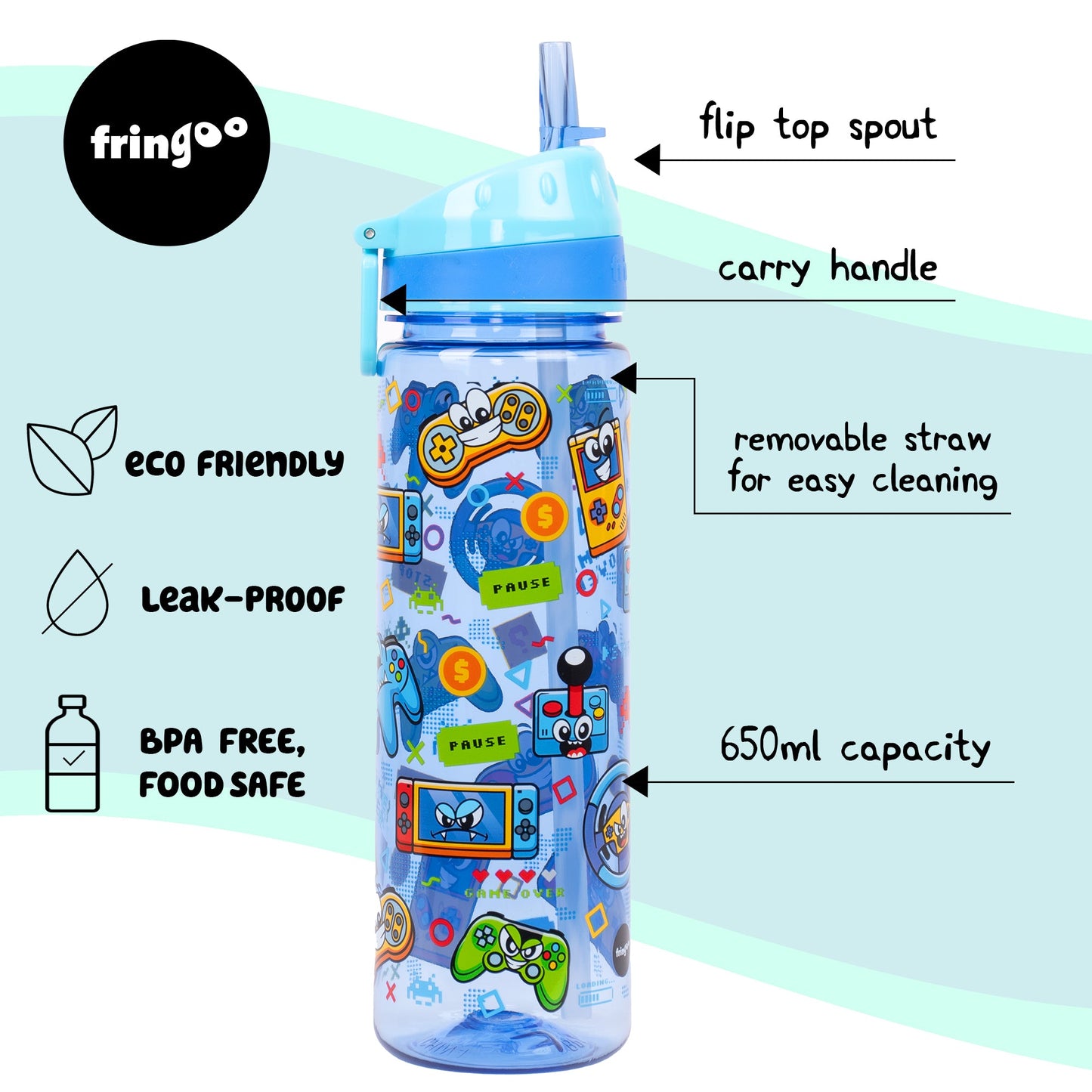Straw Bottle – gaming Faces