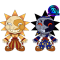 Peluche Sun and Moon (1ft)