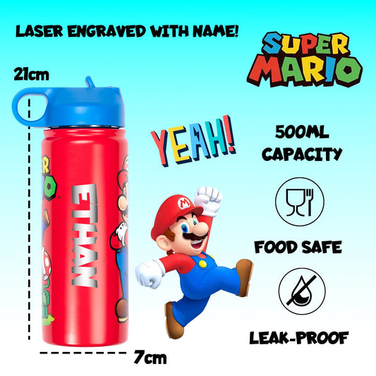 Personalized Bottle - Mario Brothers
