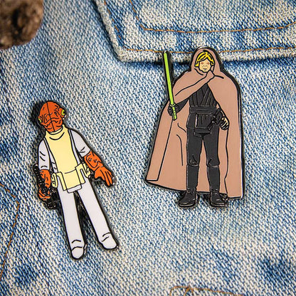 Star Wars Pin Set 1.26 – Admiral Ackbar and Luke Skywalker (Jedi Knight Outfit)