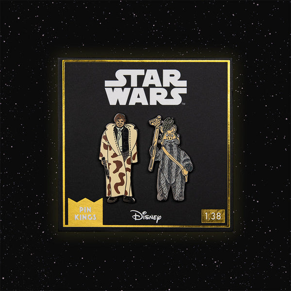 Star Wars Pin Set 1.38 – Han Solo (in Trench Coat) and Teebo