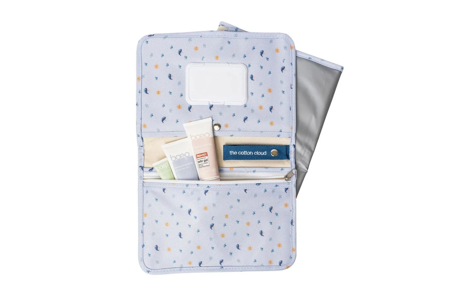 Diaper bag with integrated changing mat