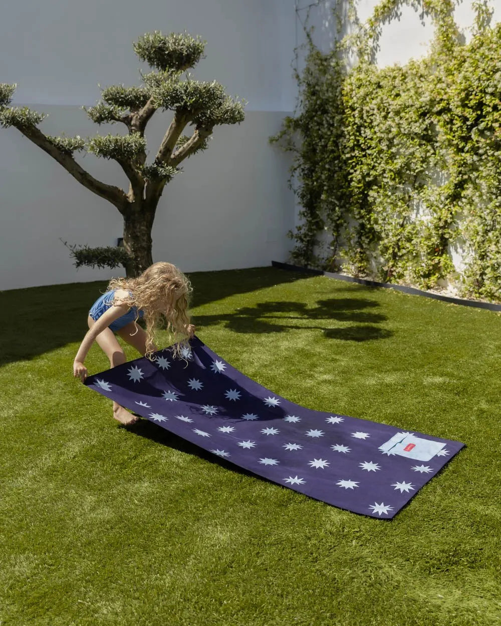 Children's blue beach towel - CARINA