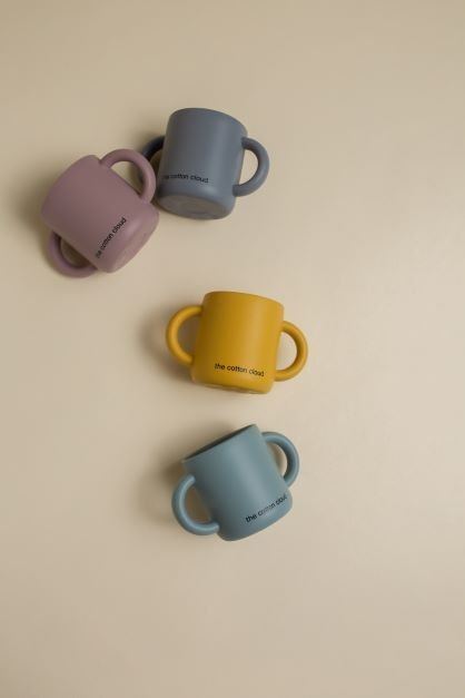 Trinklernbecher  aus Silikon Smokey Blue