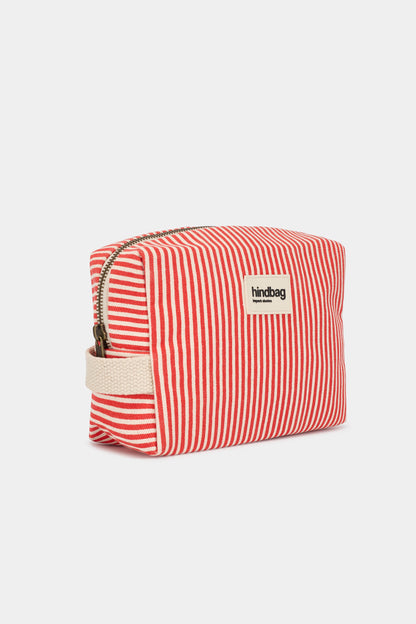 Trousse de toilette Leon Rayures rouge