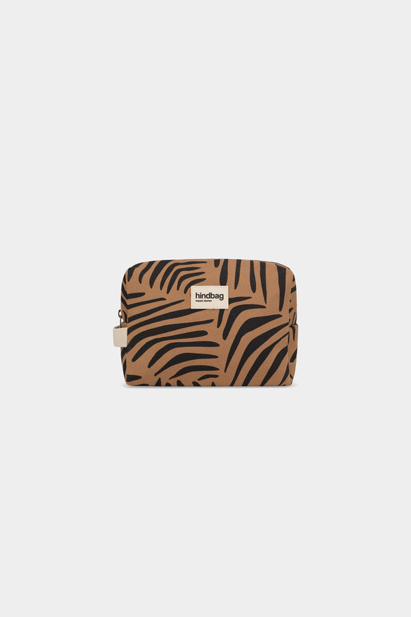 Trousse de toilette Léon Zèbre cannelle