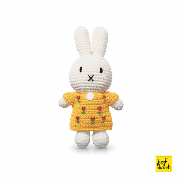Peluche en Crochet Miffy - Robe Tulipes Jaune