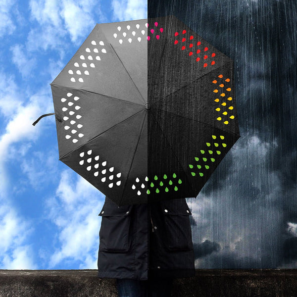 Colour-changing umbrella
