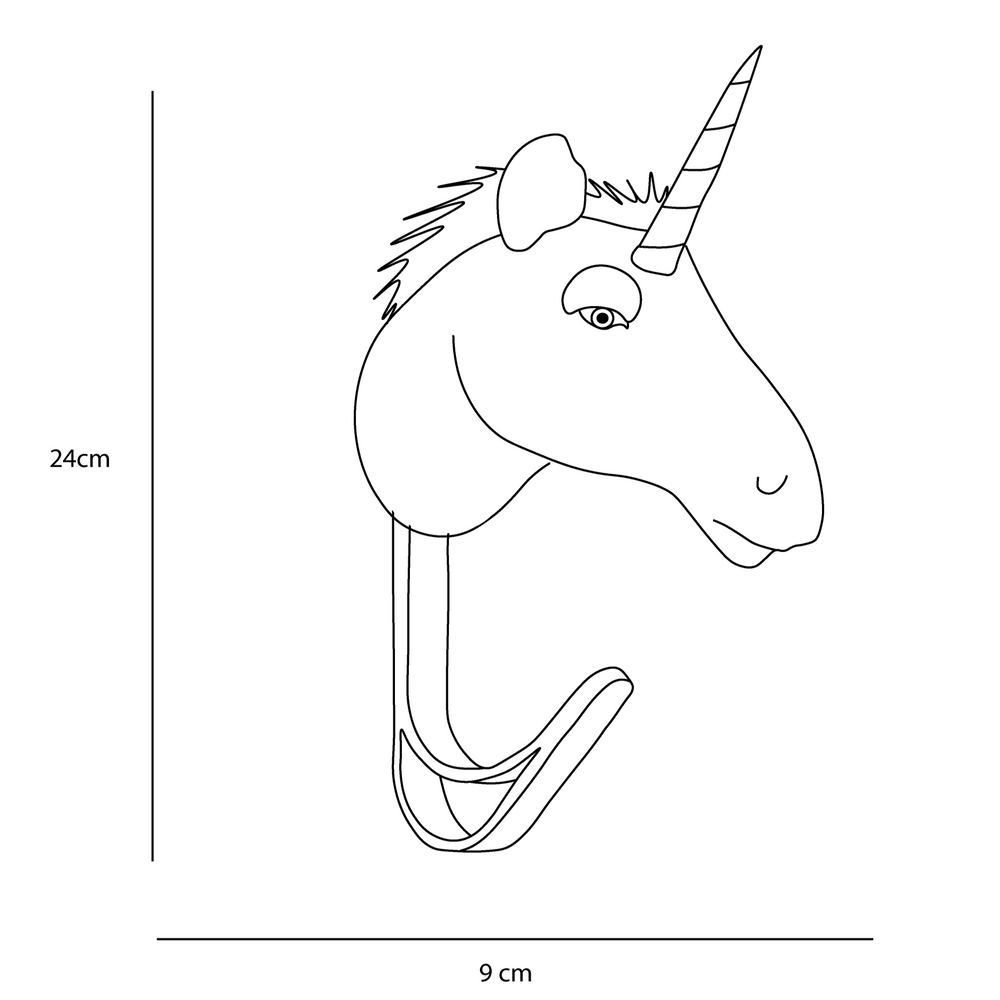 White unicorn plush coat rack