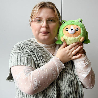 Peluche Undercover – Snacker Corgi Déguisé en Grenouille