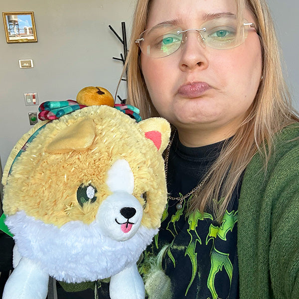 Peluche Mini Squishable – Corgi Festif