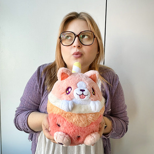 Peluche Mini Squishable – Corgi Bubble Tea