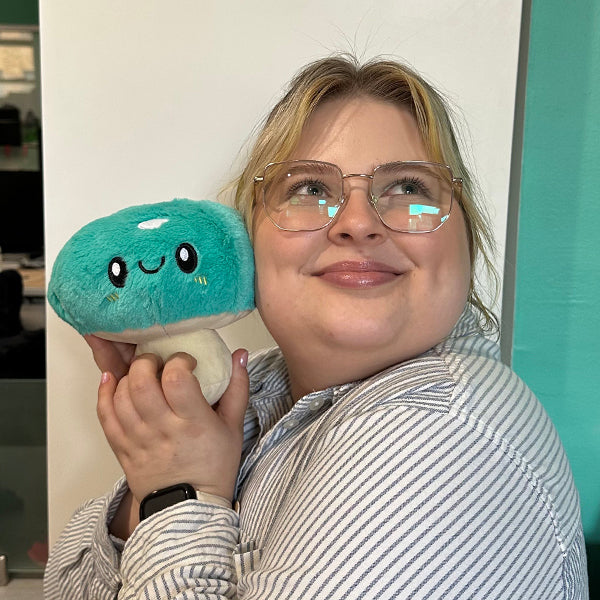 Peluche Snacker Squishable – Champignon Turquoise