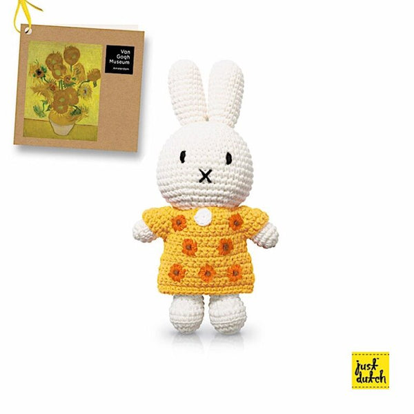 Peluche en Crochet Miffy - Robe Fleurs Tournesol