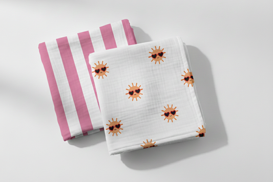 <tc>Muslin cloths, set of 2, CLUB SOLEIL</tc>