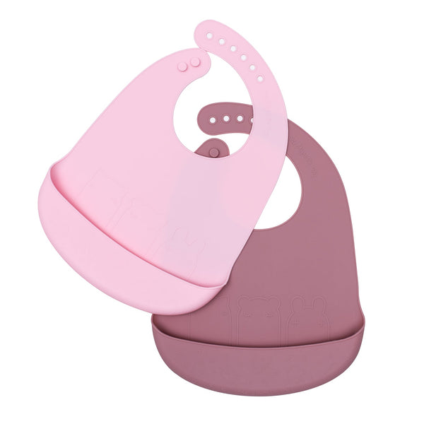 Lot de 2 Bavoirs Dusty et Powder Pink We Might Be Tiny