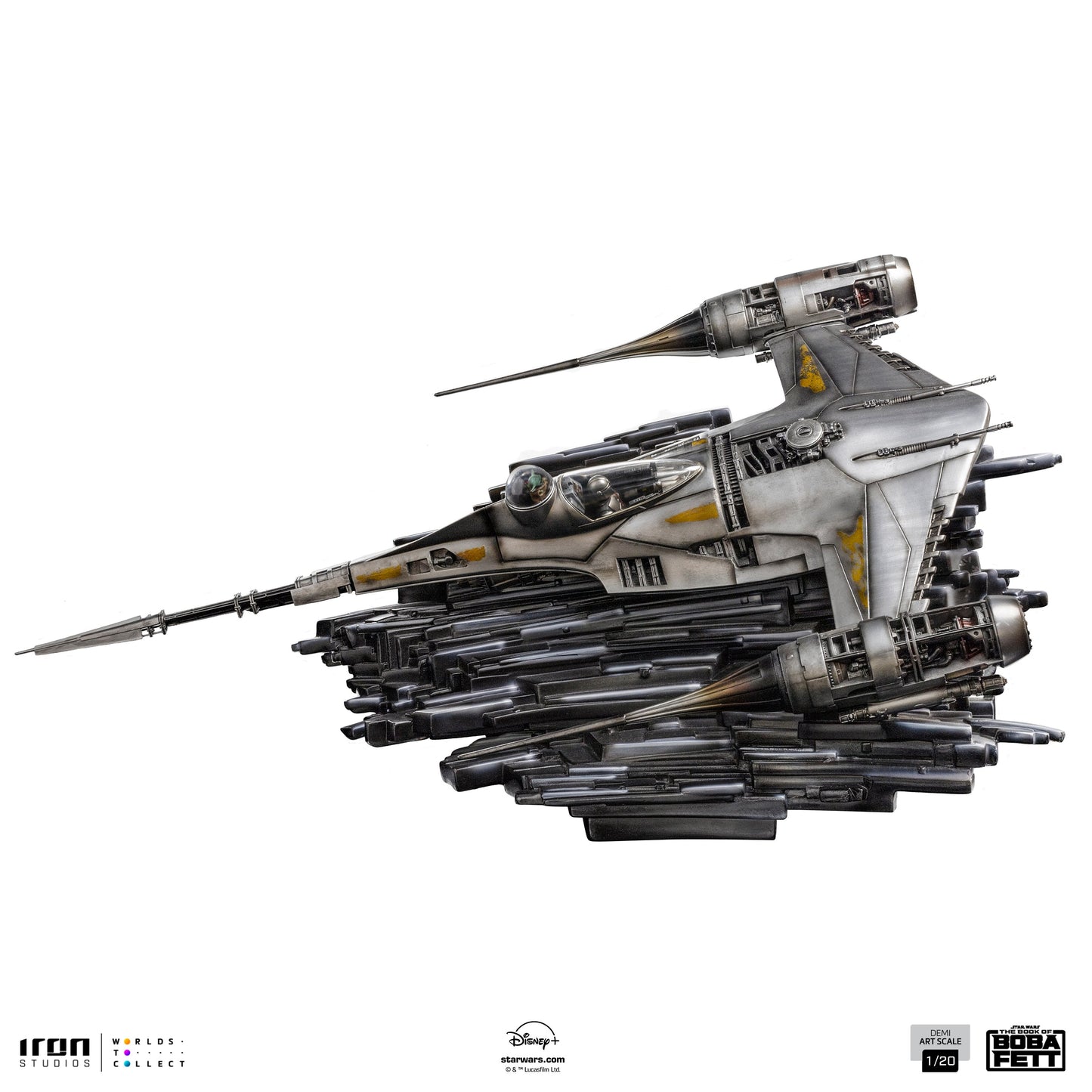Mando's N-1 Starfighter Statue - Star Wars: The Book of Boba Fett - Demi Art Scale 1/20 - Iron Studios