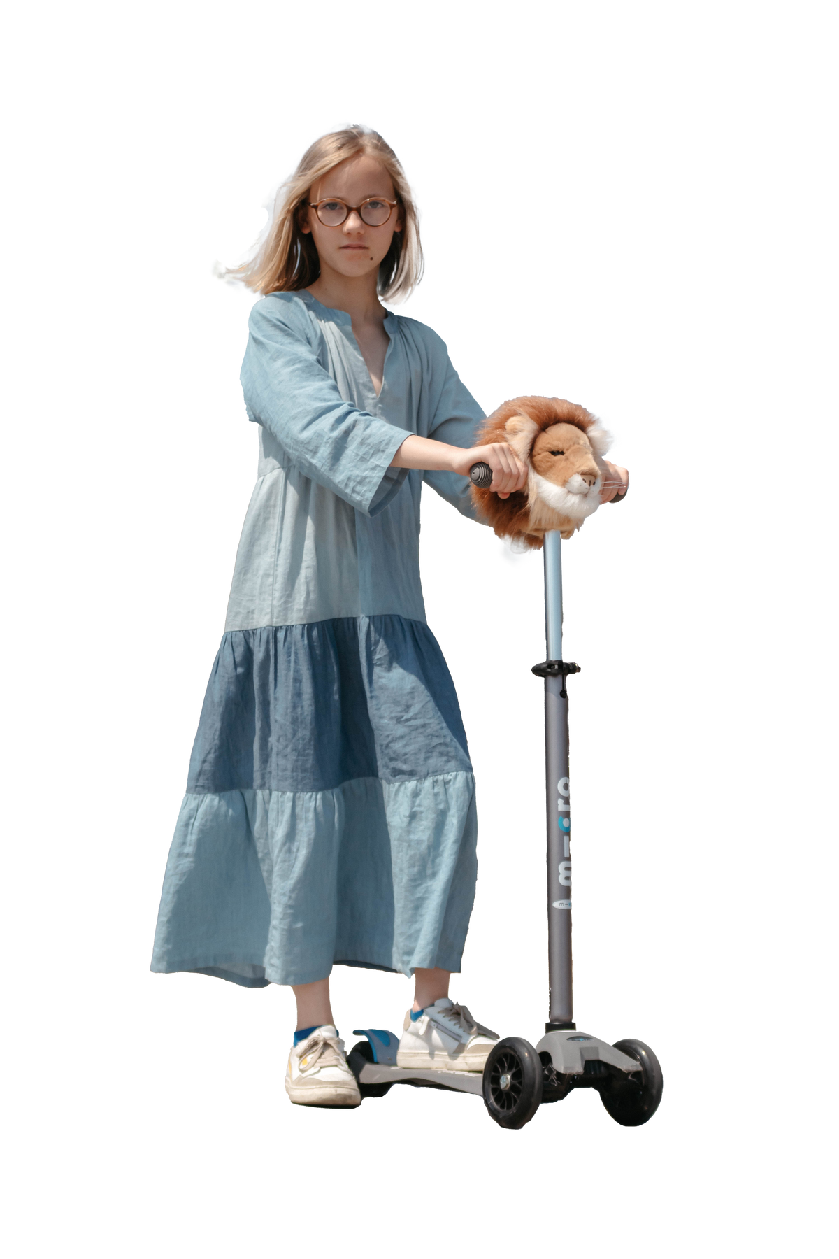 Accessoire tête de lion pour vélo ou trottinette enfant
