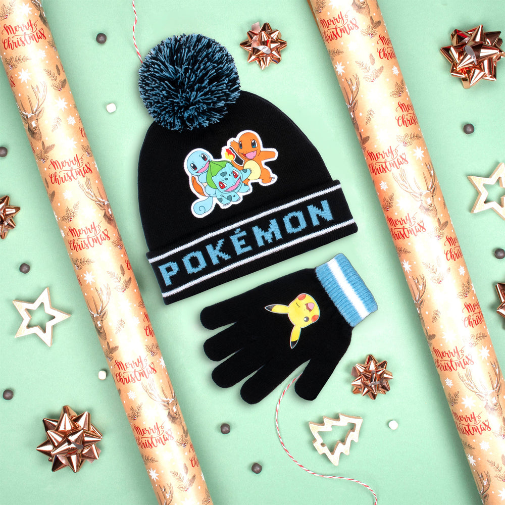 Ensemble bonnet et gants Pokemon