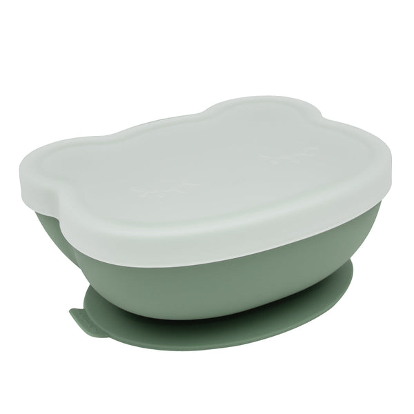 Sage bear silicone bowls