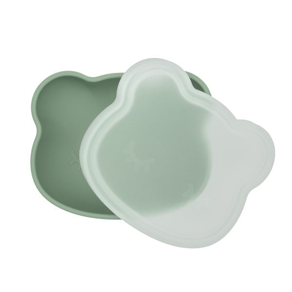 Sage bear silicone bowls