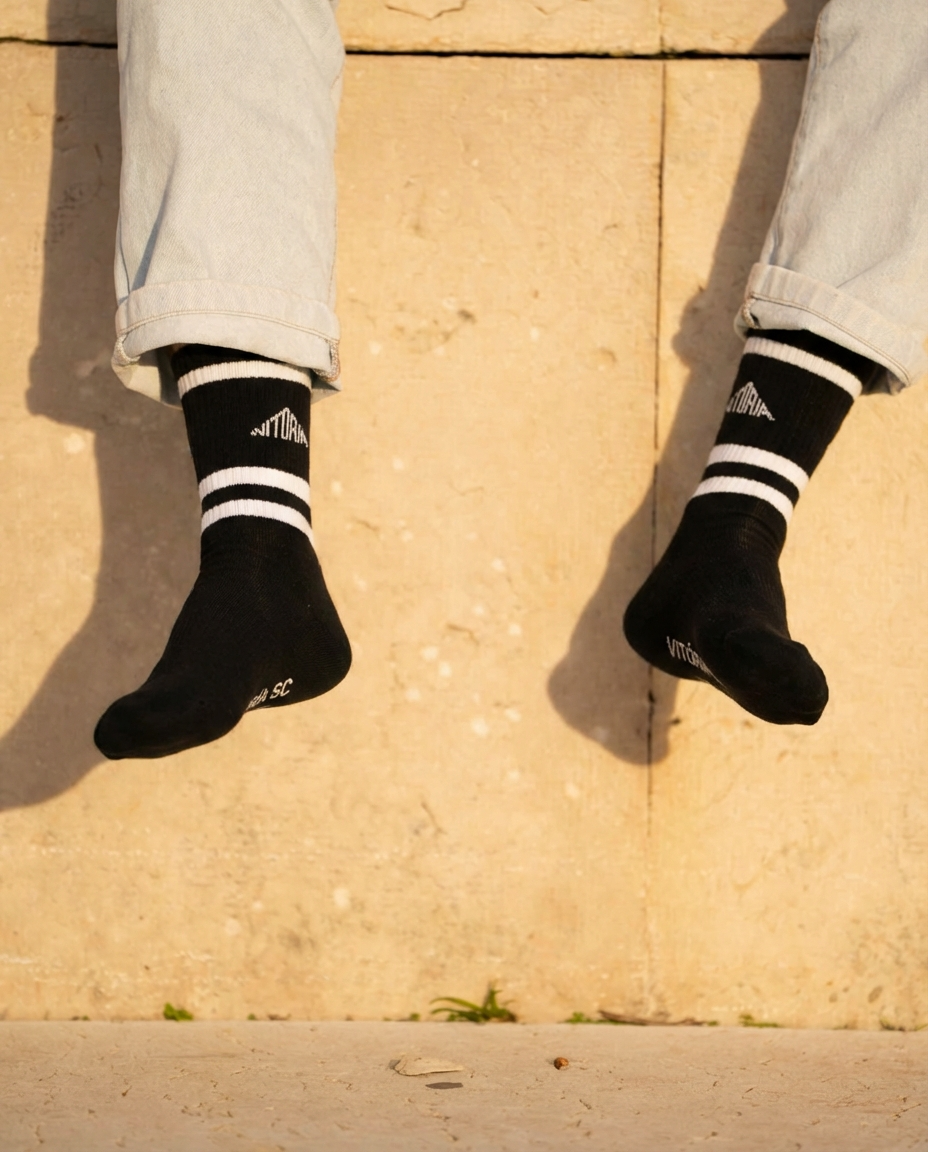 Chaussettes Vitória SC « Vintage Noir » - Chulé