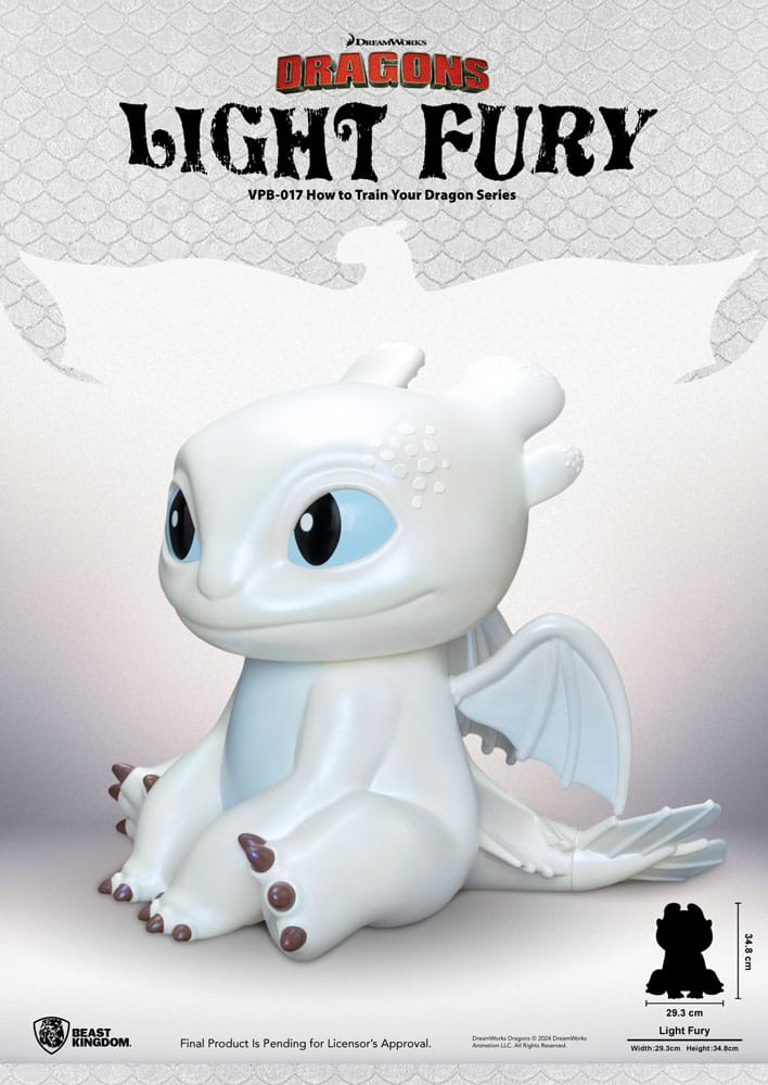 vpb 017 how to train your dragon series vinyl functional figurines light fury