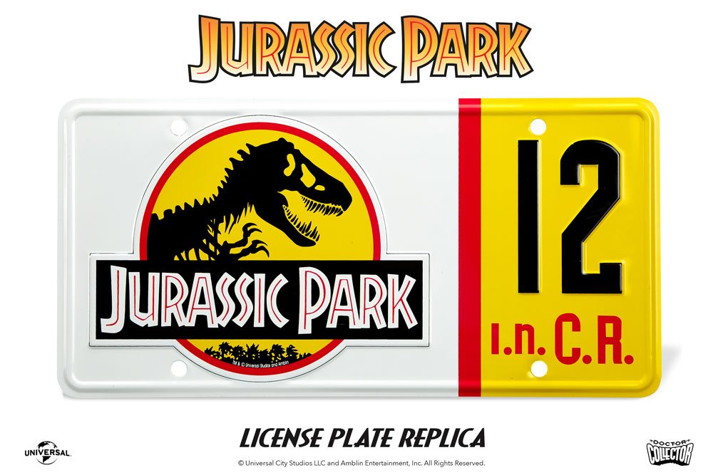Plaque Minéralogique Jurassic Park - Dennis Nedry