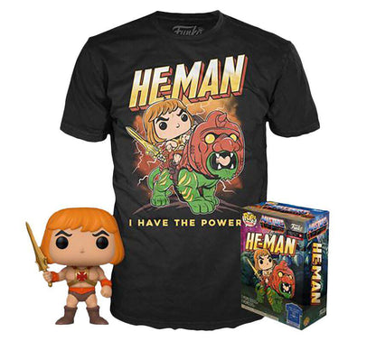 masters of the universe pop tee set figurine et t shirt he man