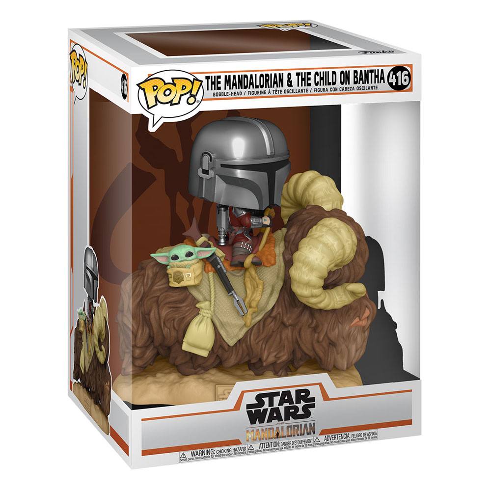 The Mandalorian and the Child on Bantha 