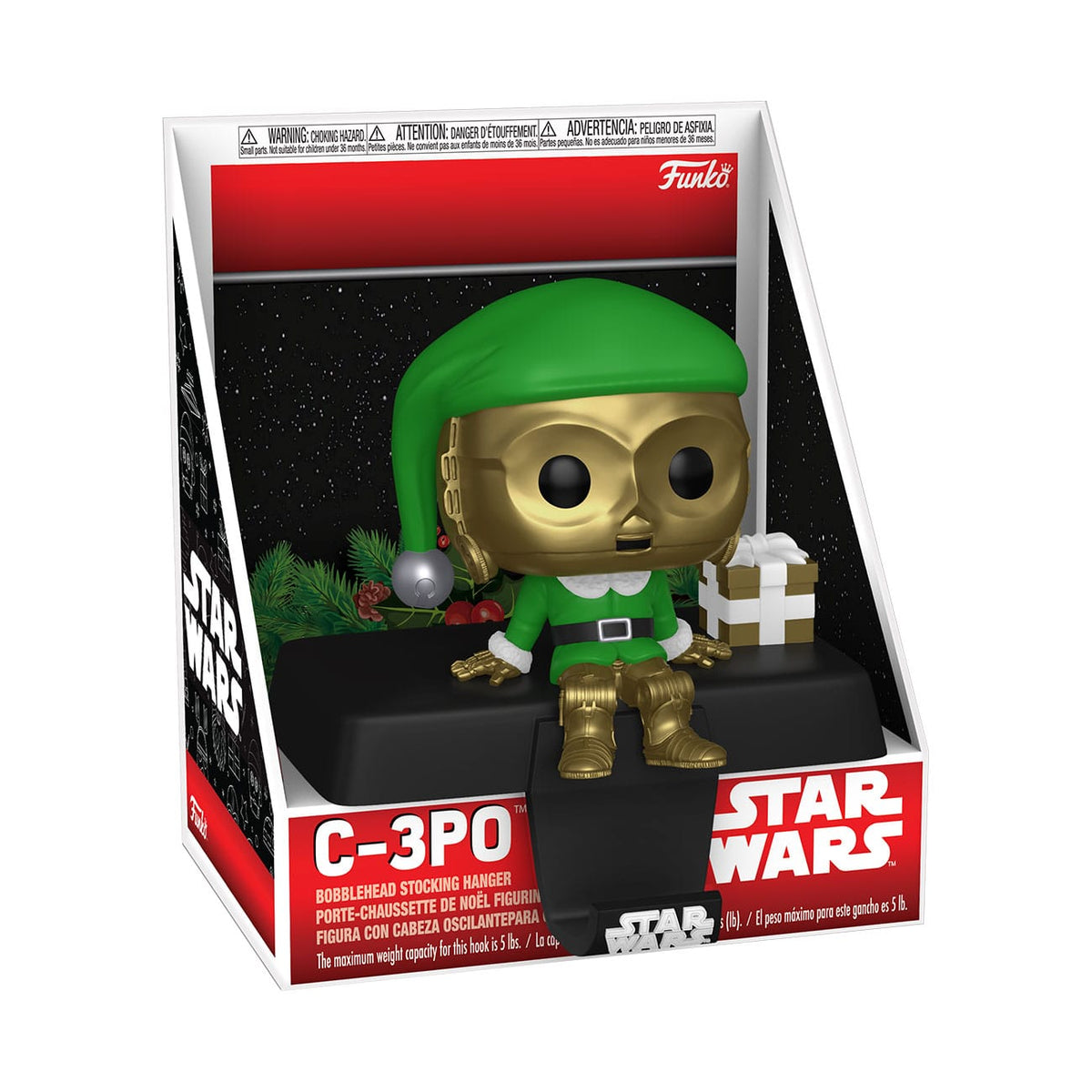 Pop! Appendino per calze C-3PO nei panni dell'elfo di Babbo Natale 