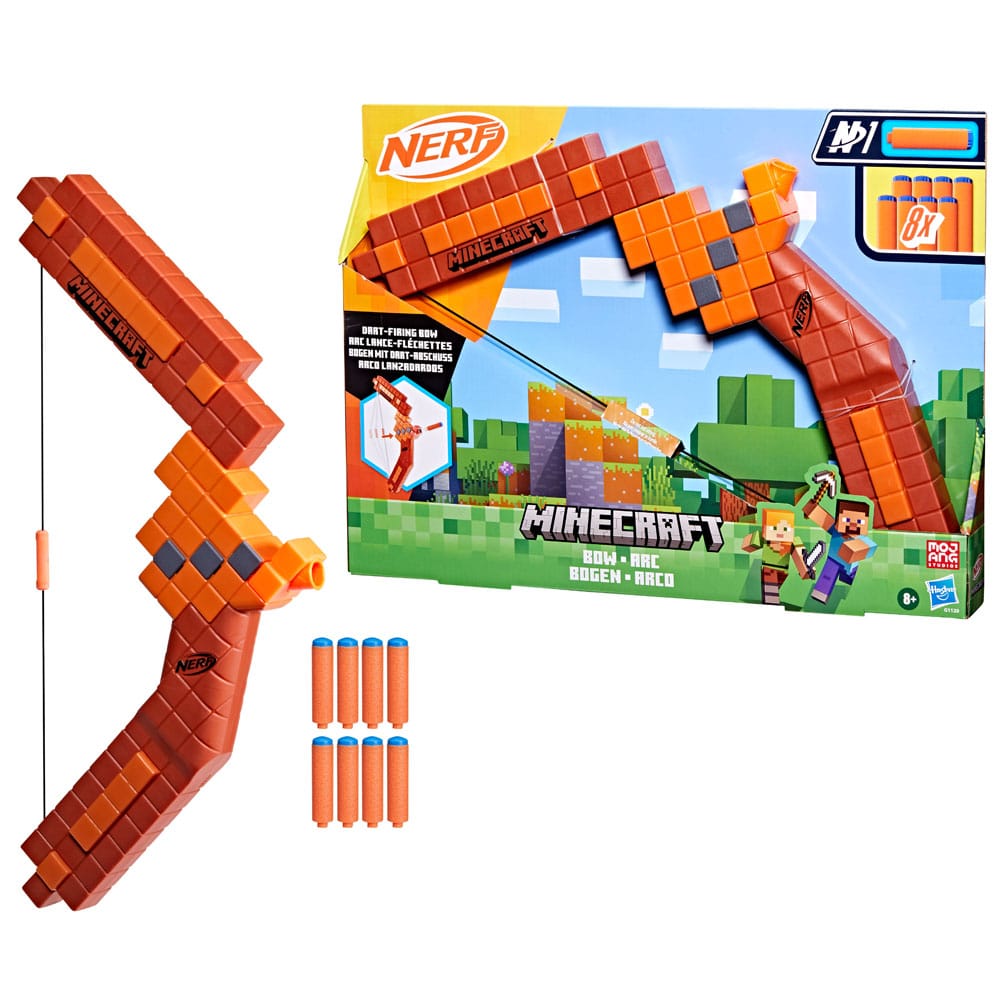 nerf arc lance flechettes minecraft hasbro