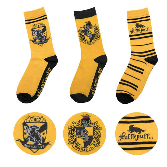 Harry Potter 3 Pack Socks - Hufflepuff 