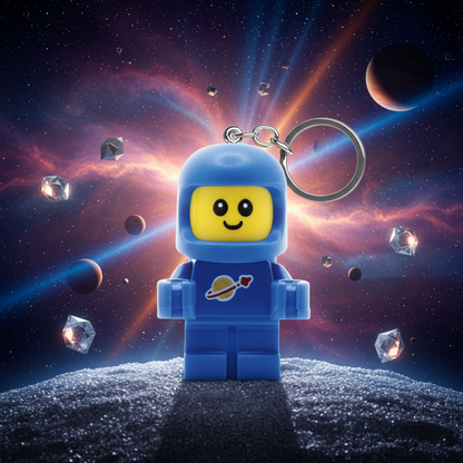 Porte-clés lumineux LEGO - Bébé Astronaute Bleu