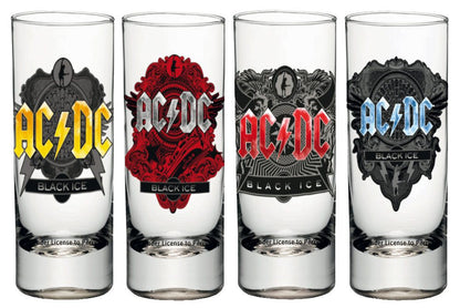 Set of 4 AC/DC shot glasses