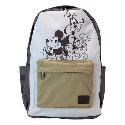mickey friends canvas nylon full size backpack loungefly