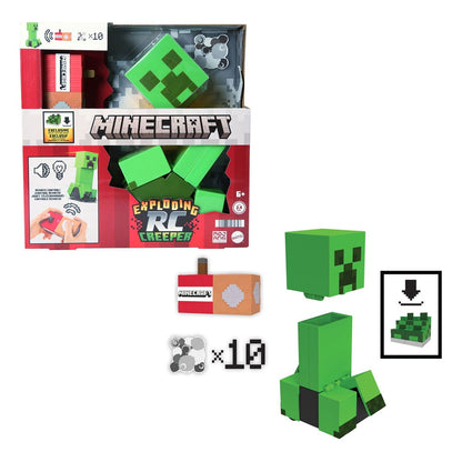figurine r c minecraft exploding creeper mattel