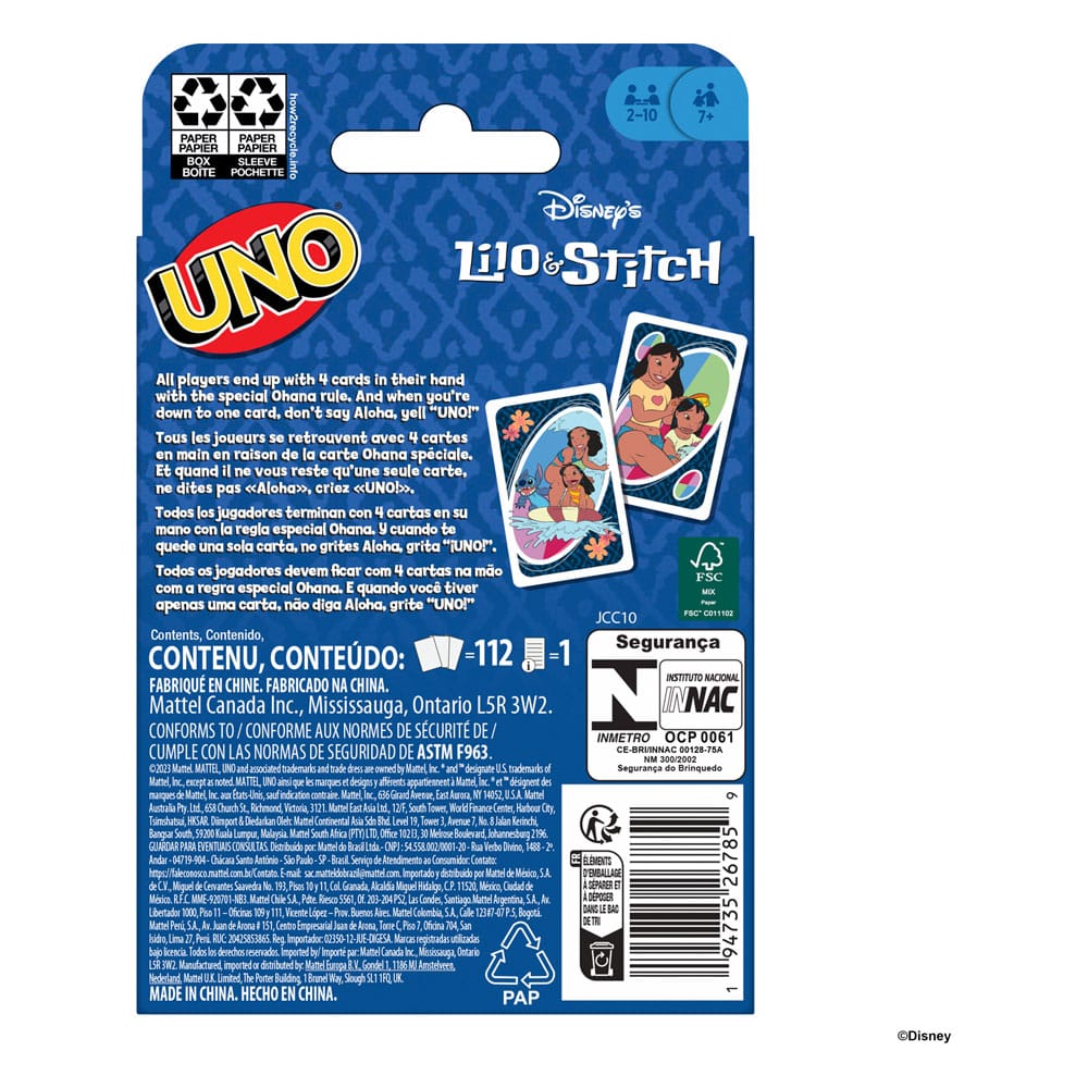 UNO Card Game - Lilo &amp; Stitch