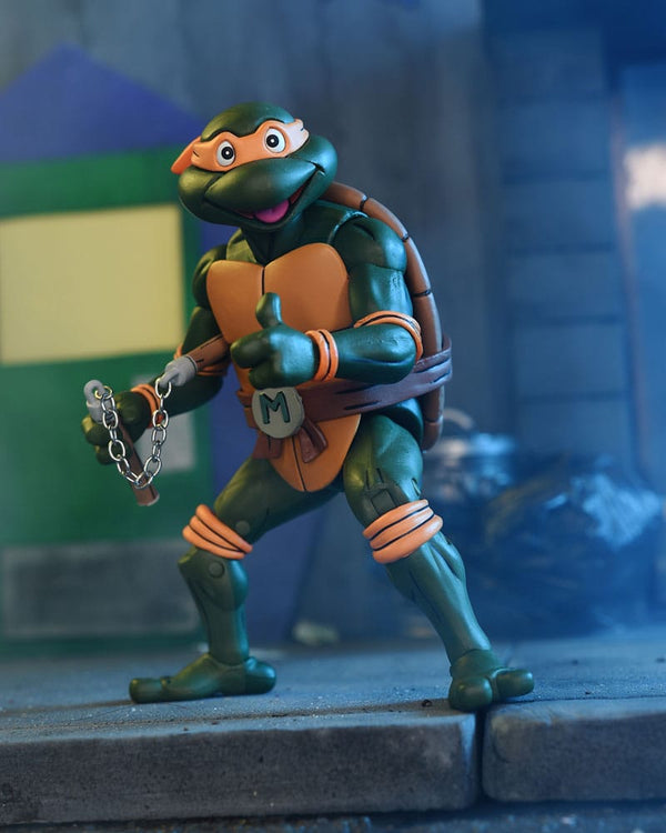 teenage mutant ninja turtles cartoon 7 scale action figure ultimate michelangelo neca