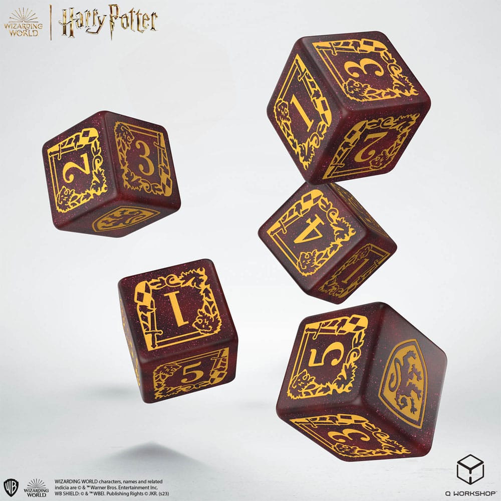 Harry Potter Dice Set with Pouch - Gryffindor 