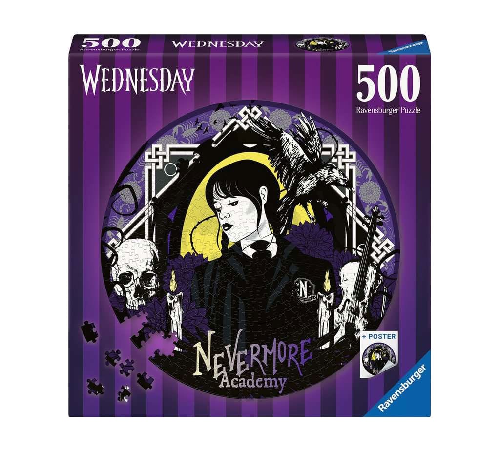 puzzle rond mercredi nevermore academy ravensburger