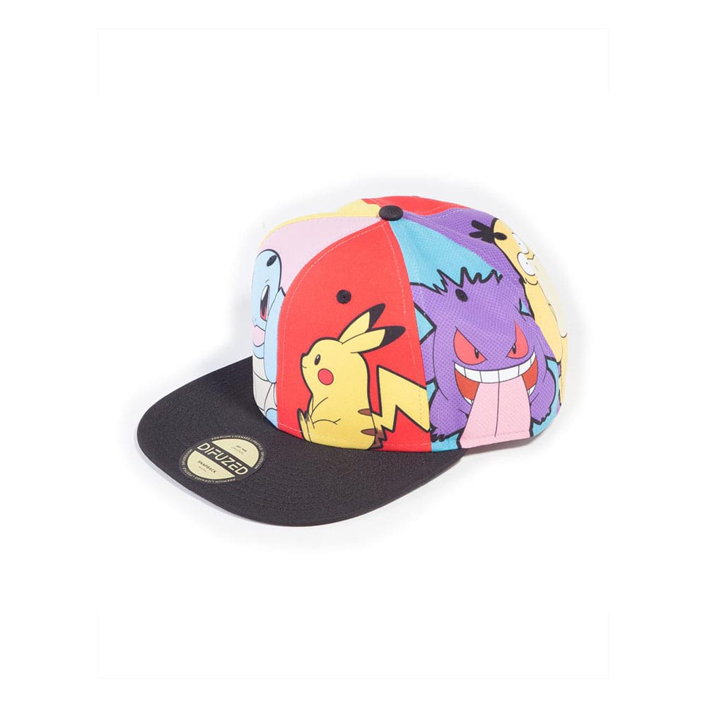 Pokémon Multi Pop Art Snapback-Kappe | Difuzed