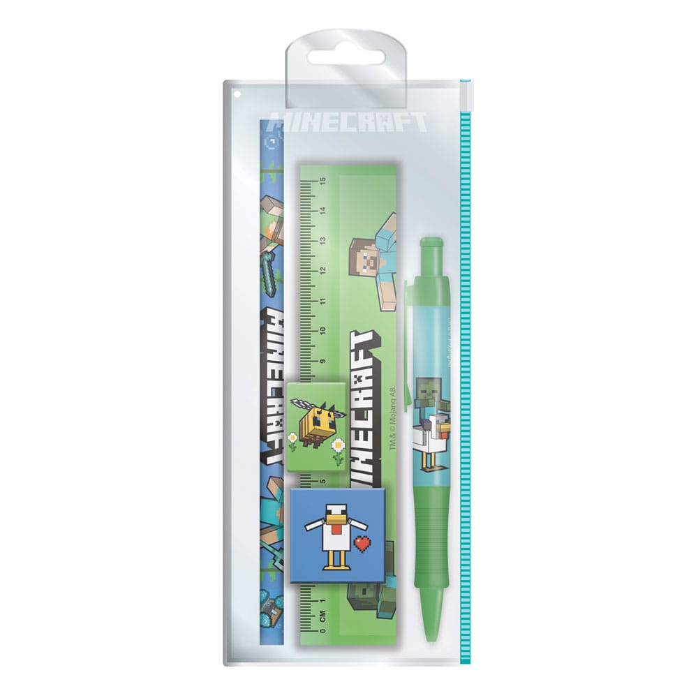Minecraft Stationery Set - 5 pieces