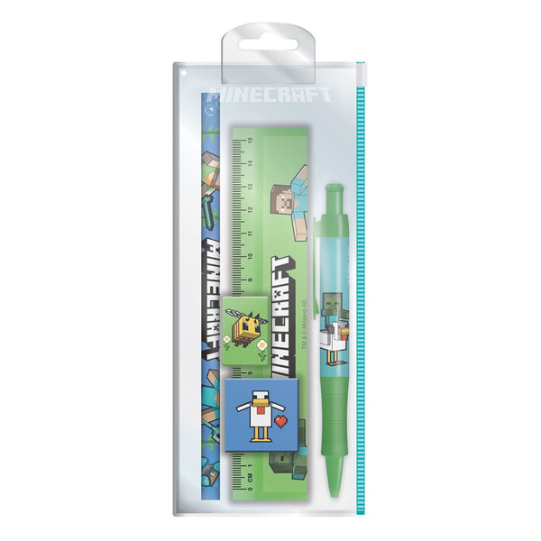 set papeterie minecraft 5 pieces pyramid