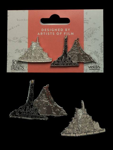 The Lord of the Rings 2-pack of pins: Minas Tirith &amp; Mt. Doom