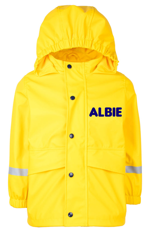 Personalized Kids Raincoat - Yellow